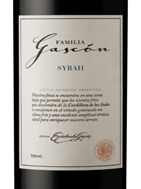 Escorihuela Gascón Familia Gascón Syrah 2022