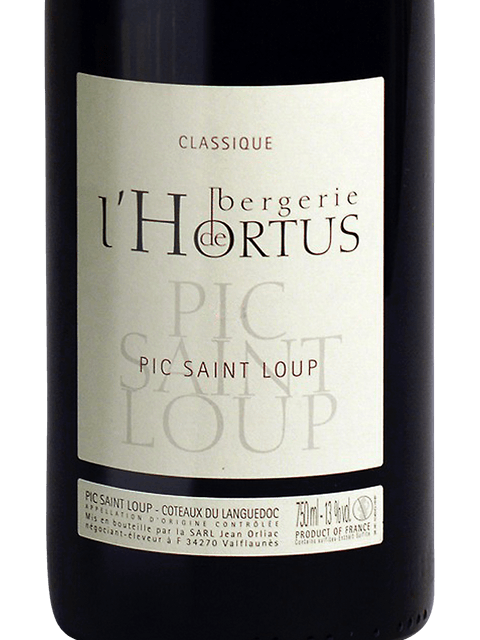 Domaine de l'Hortus Pic-Saint-Loup Classique Bergerie 2020