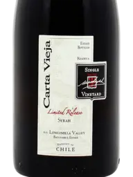 Carta Vieja Syrah Limited Release 2018