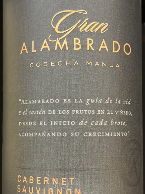 Alambrado Gran Cosecha Manual Cabernet Sauvignon