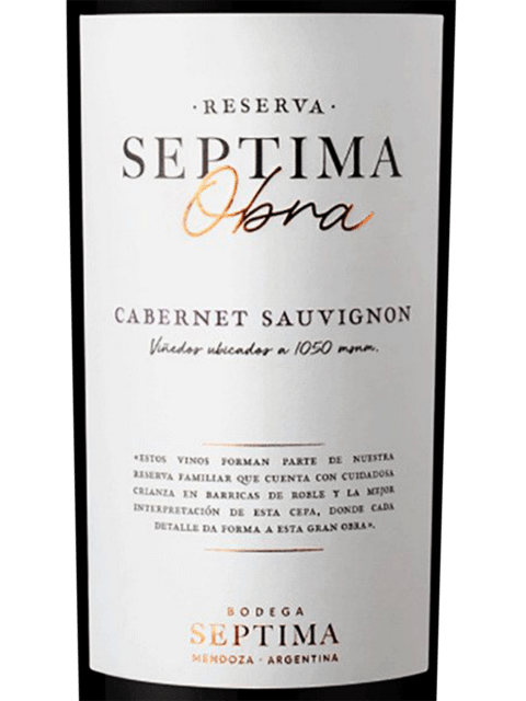 Séptima Obra Reserva Cabernet Sauvignon 2021