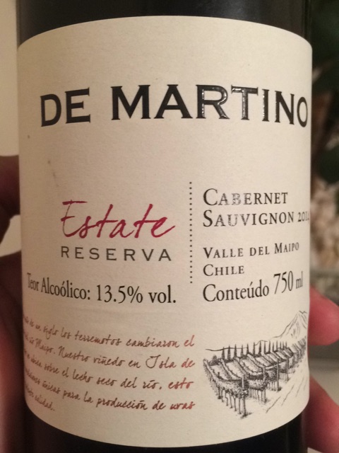 De Martino Estate Reserva Cabernet Sauvignon 2022