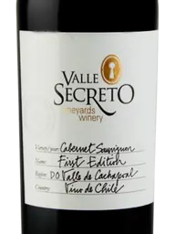 Valle Secreto Vineyards Winery First Edition Cabernet Sauvignon 2020