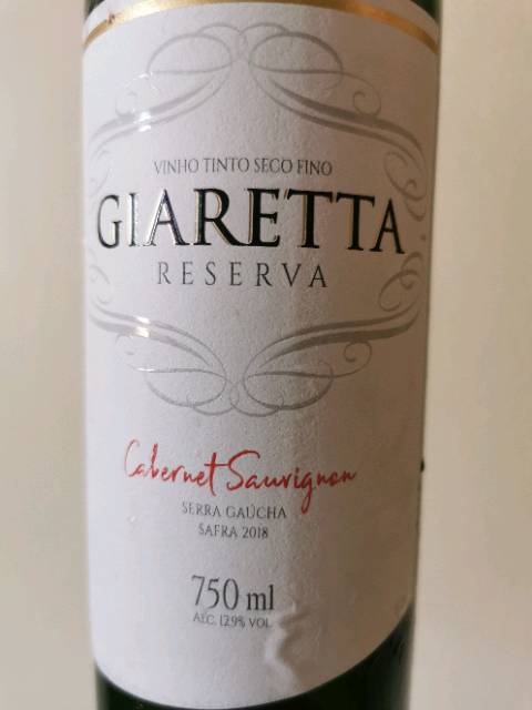 Giaretta Reserva Cabernet Sauvignon 2020