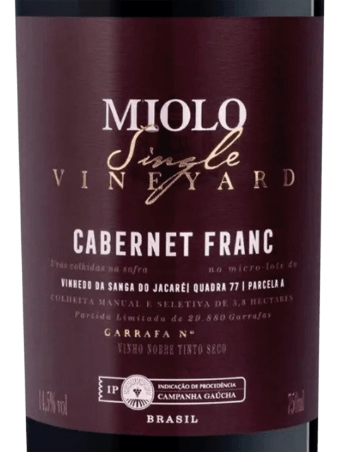 Miolo Single Vineyard Cabernet Franc 2022