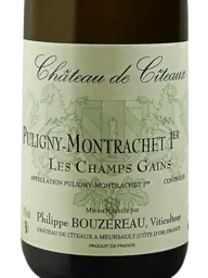 Philippe Bouzereau - Chateau de Citeaux Puligny-Montrachet 1er Cru 'Les Champs Gains' 2020