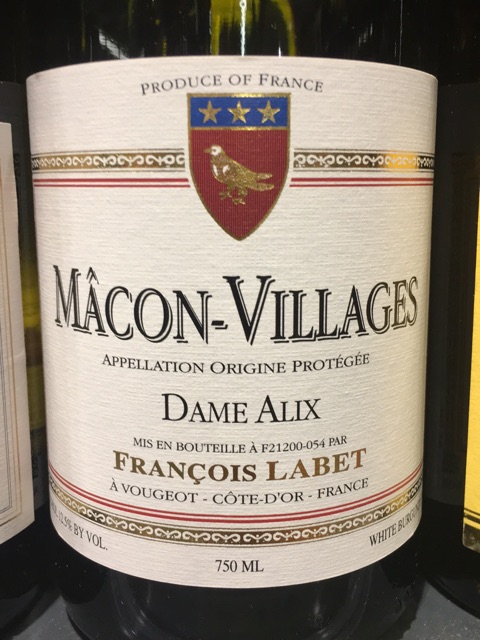 Pierre Labet - François Labet Dame Alix Mâcon-Villages