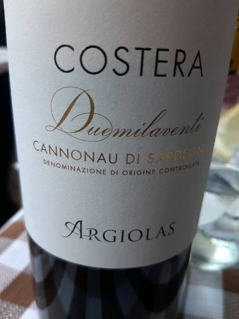 Argiolas Costera Cannonau di Sardegna 2020