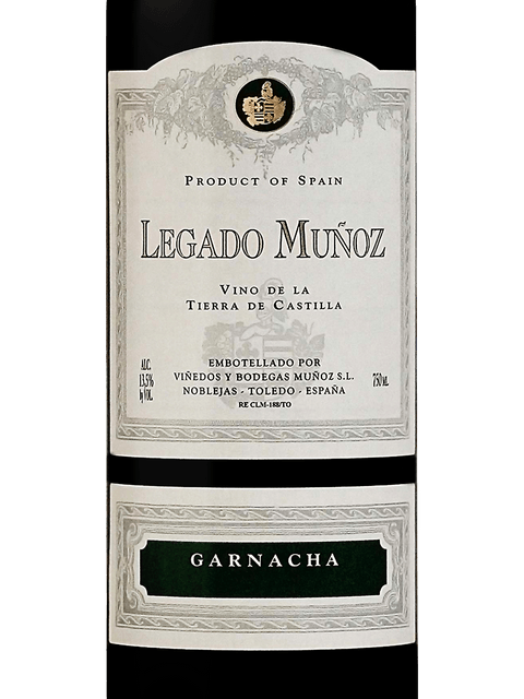 Viñedos y Bodegas Muñoz Legado Muñoz Garnacha 2020