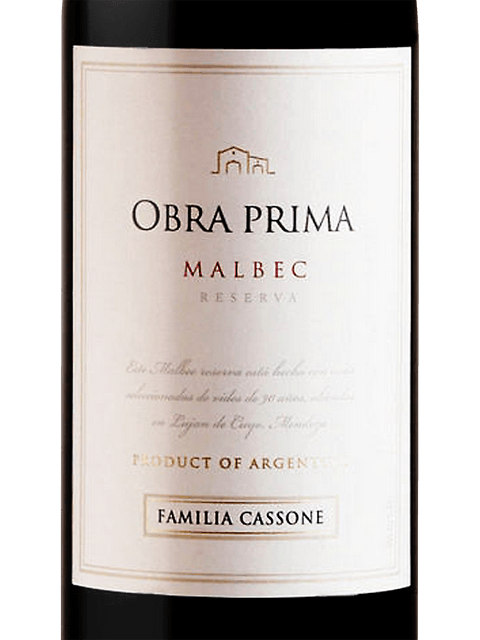 Bodega Familia Cassone Obra Prima Reserva Malbec