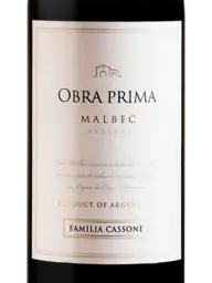 Bodega Familia Cassone Obra Prima Reserva Malbec 2019