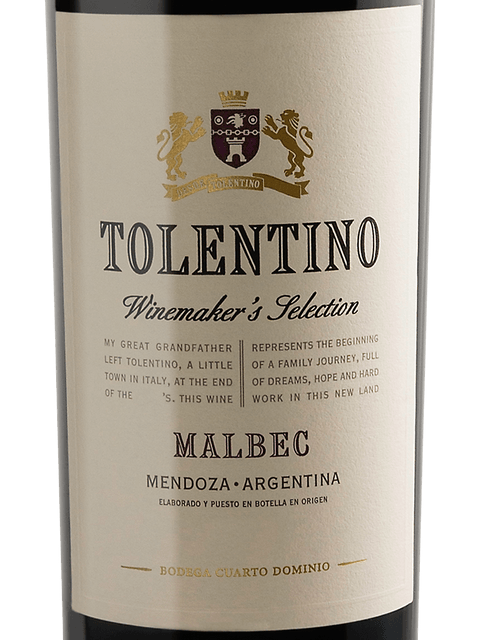 Bodega Cuarto Dominio Malbec Winemaker's Selection Tolentino