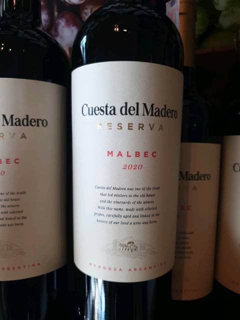 Cuesta del Madero Reserva Malbec 2020