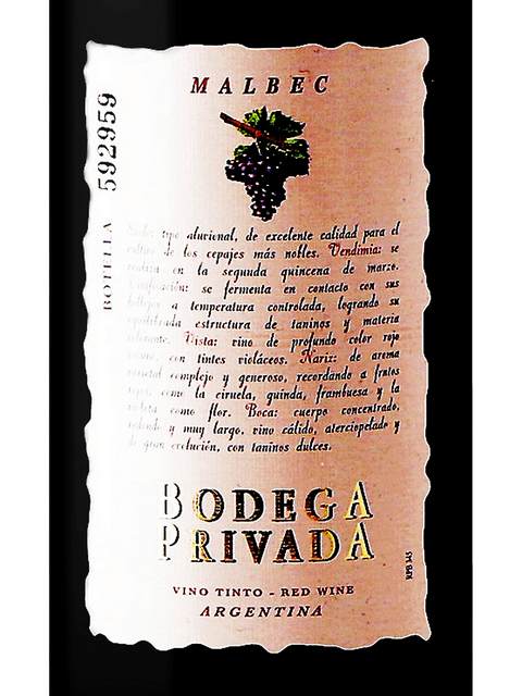 Bodega Privada Malbec 2022