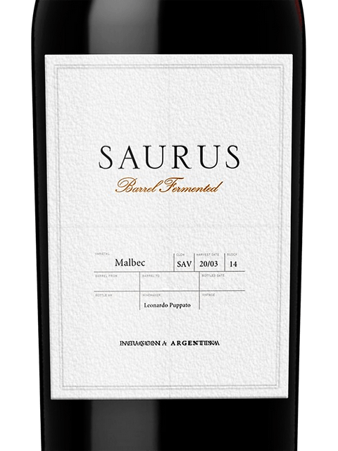 Familia Schroeder Saurus Barrel Fermented Malbec 2020