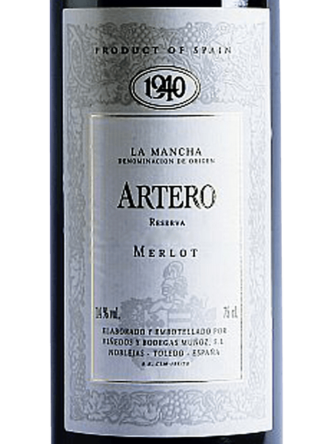 Bodegas Artero Reserva Merlot 2017