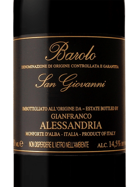 Gianfranco Alessandria San Giovanni Barolo 2017