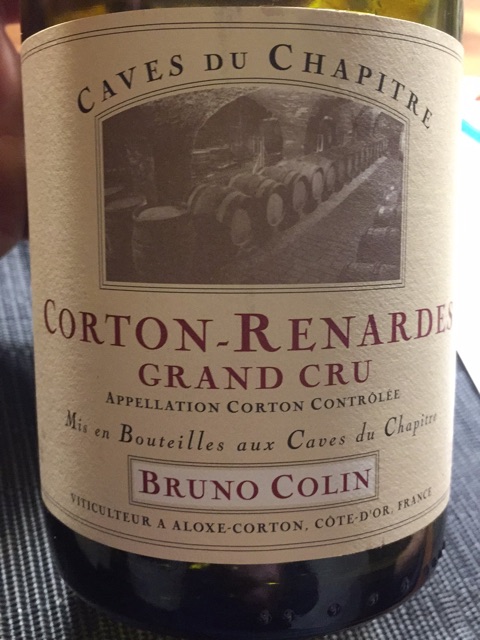 Bruno Colin Caves du Chapitre Corton-Renardes Grand Cru 2018