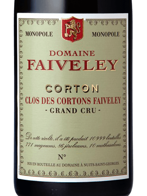 Domaine Faiveley Corton Clos des Cortons Faiveley Grand Cru (Monopole) 2013