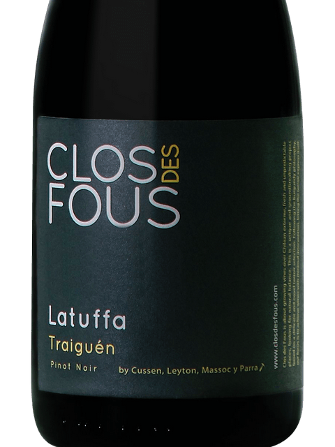 Clos des Fous Latuffa Pinot Noir (Traiguen) 2017