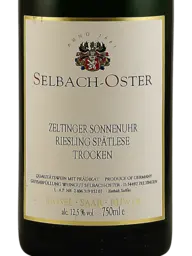 Selbach-Oster Zeltinger Sonnenuhr Riesling Spätlese Trocken 2017