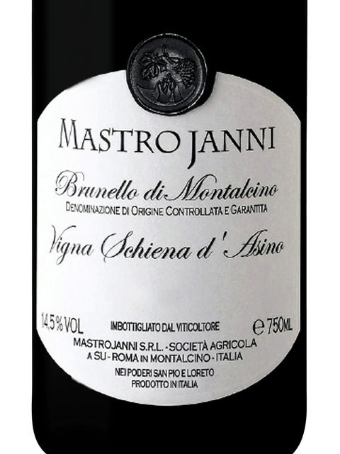 Mastrojanni Vigna Schiena d'Asino Brunello di Montalcino 2016