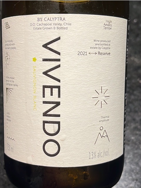 Calyptra Vivendo Sauvignon Blanc Reserve 2021