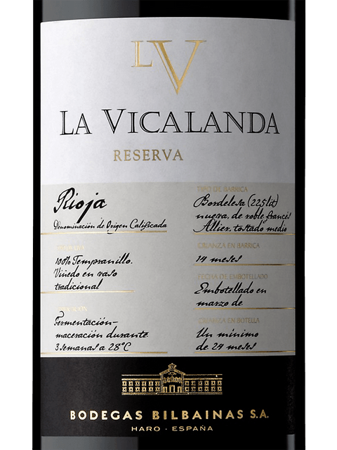 La Vicalanda Reserva 2016