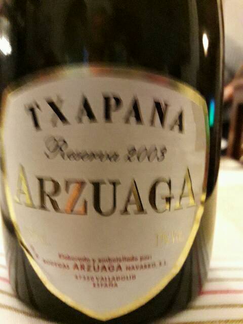 Arzuaga Txapana Reserva 2018