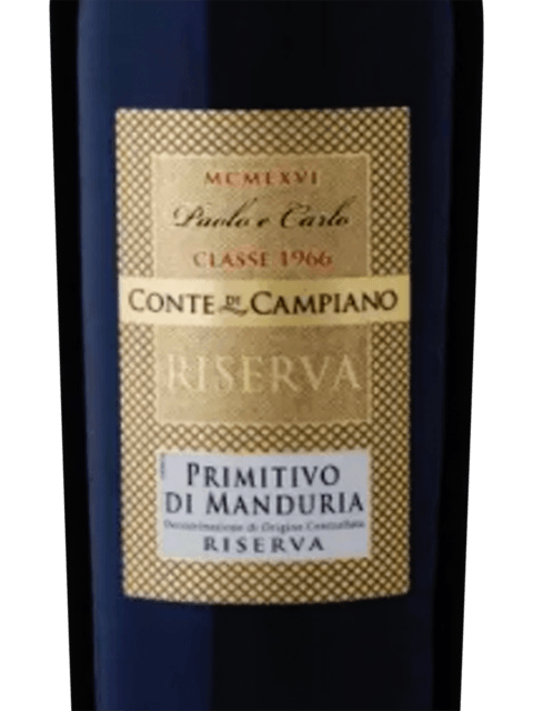 Conte di Campiano Paolo e Carlo Primitivo di Manduria Riserva 2018