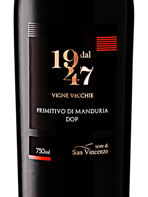 Terre di San Vincenzo Dal 1947 Primitivo di Manduria 2018