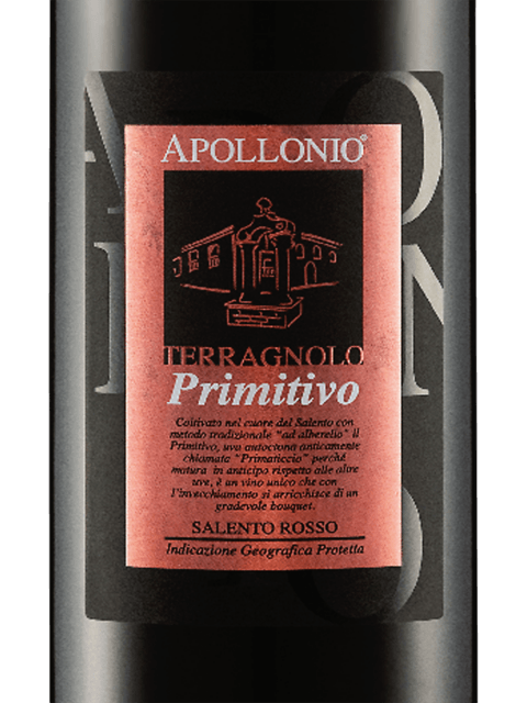 Apollonio Terragnolo Primitivo Salento 2016