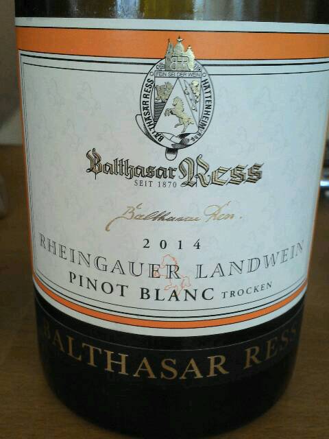 Balthasar Ress Rheingauer Landwein Pinot Blanc Trocken 2017