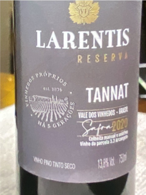 Larentis Reserva Tannat 2020