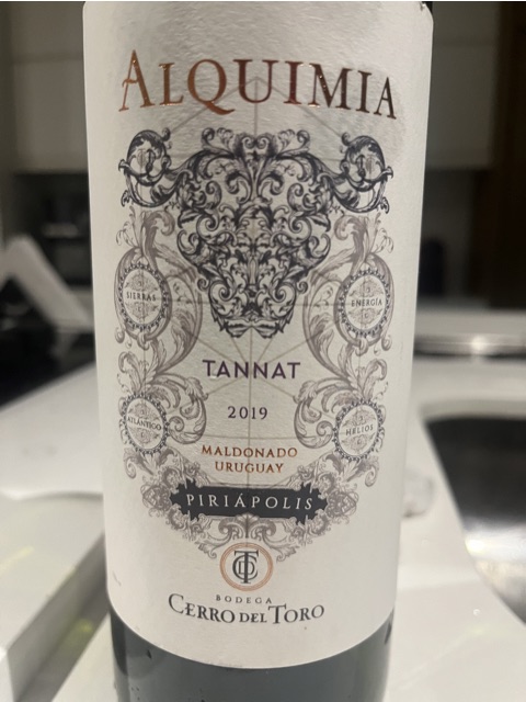 Bodega Cerro del Toro Piriápolis Alquimia Tannat 2019