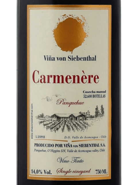 Von Siebenthal Panquehue Single Vineyard Carménère