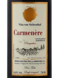 Von Siebenthal Panquehue Single Vineyard Carménère 2018