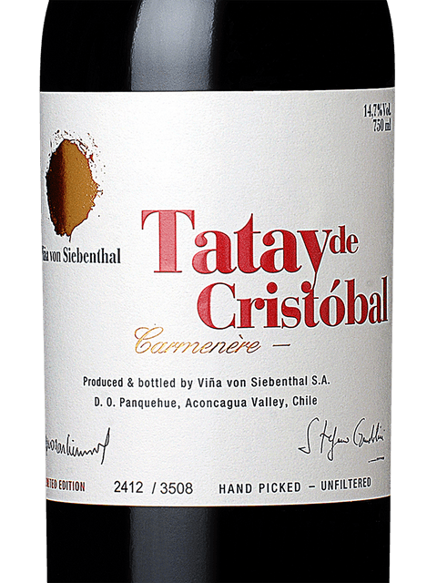 Von Siebenthal Tatay de Cristobal Carmenère