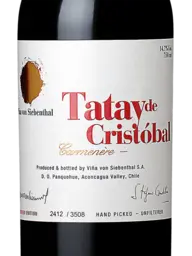 Von Siebenthal Tatay de Cristobal Carmenère 2017