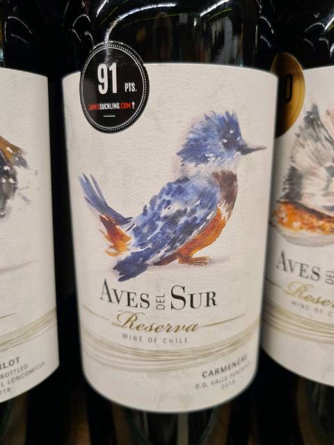 Aves del Sur Reserva Carmenère 2018