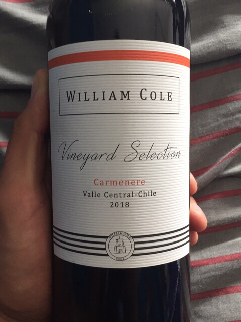 William Cole Vineyard Selection Carmenère