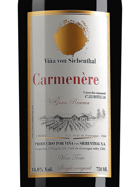 Von Siebenthal Carmenère Gran Reserva 2018