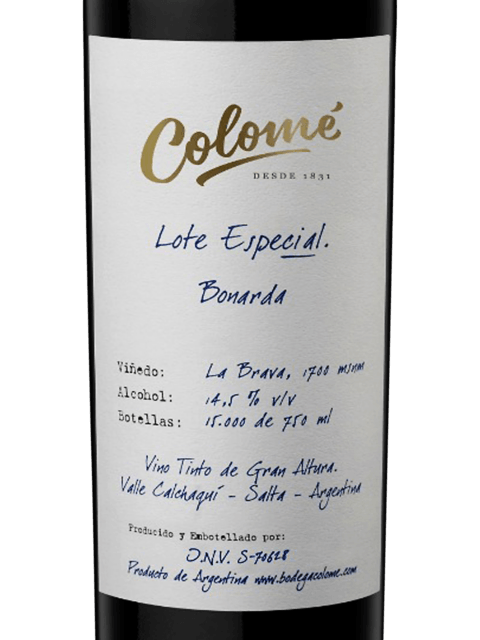 Colomé Bonarda Lote Especial